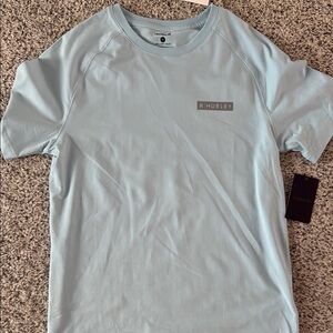 Hurley Blue Short Sleeve Tee Casual Cotton Blend